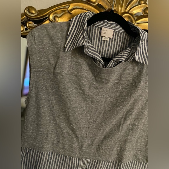 POSTMARK Anthro Pinstripe Tunic Top - Picture 2 of 5